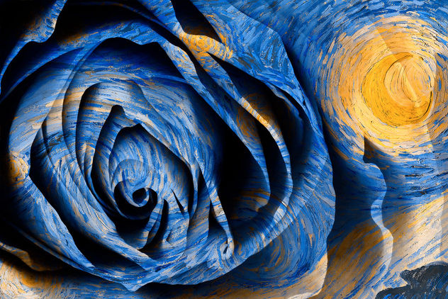 Starry Night Rose - Hybrid Oil & HDR - Free image #324019