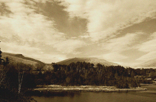 Brecons Sky Sepia Pen y Fan #leshainesimages - Free image #324119
