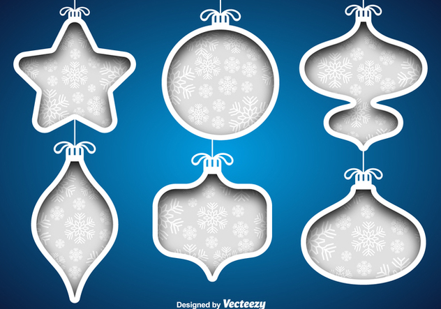 Cutted christmas balls - Free vector #329769