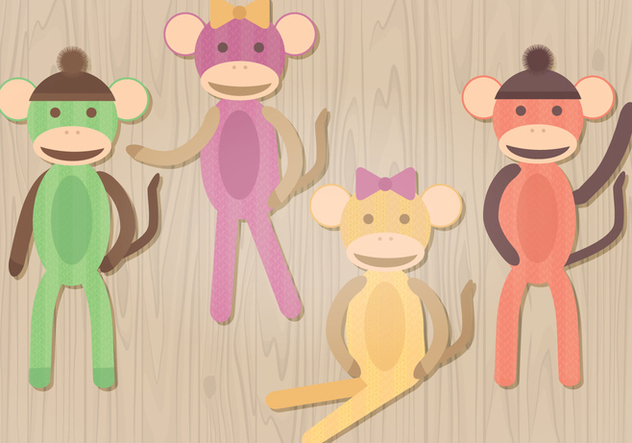 Sock Monkey Vector Illustration - Kostenloses vector #329829