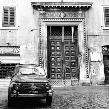 Fiat 500 1960 B&W Roma - Free image #331099