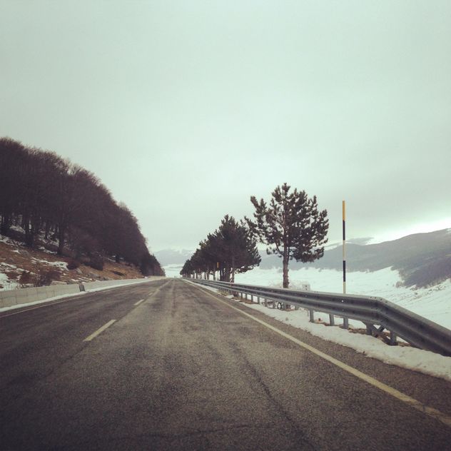 View on road in winter - Free image #331189