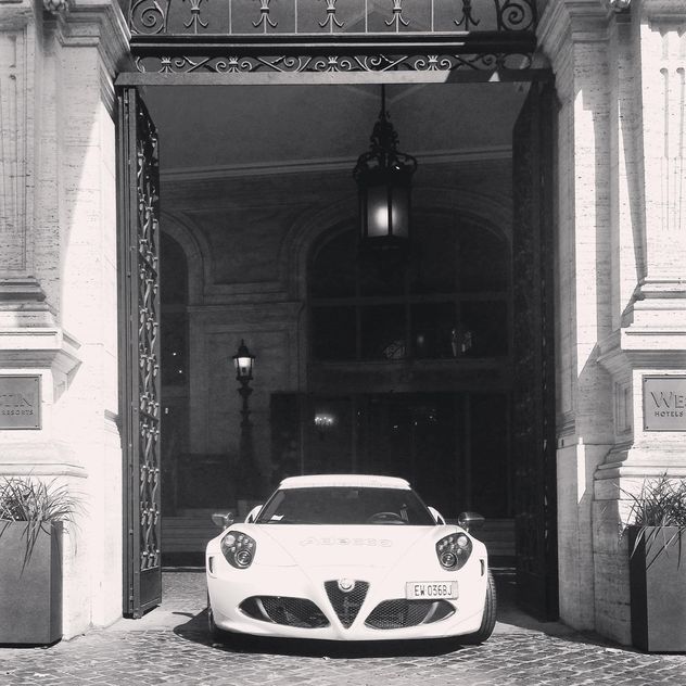 Alfa Romeo 4C, black and white - Free image #331849
