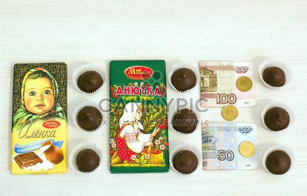 Russian bars of chocolate and candies - бесплатный image #332799
