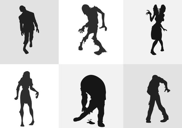 Zombie Silhouette - Free vector #334639
