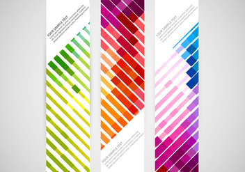 Colorful vertical banner vectors - Free vector #334649