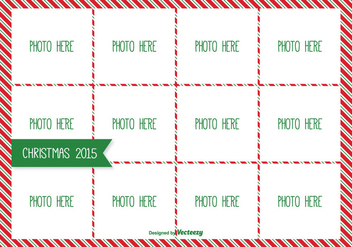 Christmas Photo Collage Template - vector gratuit #335359 