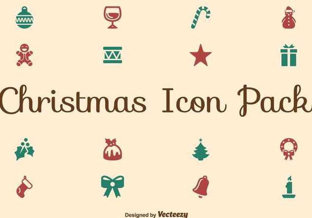 Christmas flat icon set - Kostenloses vector #336579