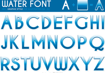 Free Water Font Vector - Free vector #336709
