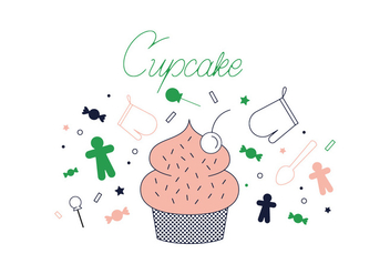 Free Cupcake Vector - Free vector #337049