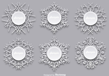 Snowflakes templates - vector gratuit #337169 