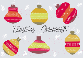 Free Christmas Ornametns Vector Background - Free vector #338739