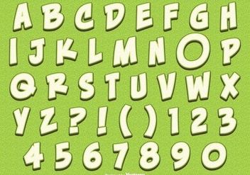 Cute Lemon Style Alphabet Set - vector gratuit #338819 