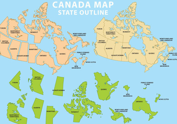 State Outline Canada - Free vector #339329