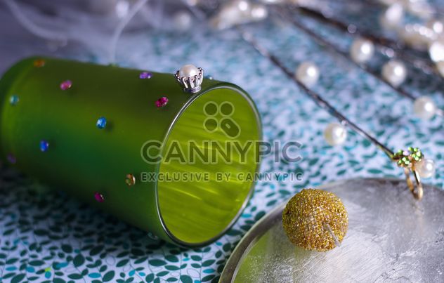 Vanilla still life with pearls and glitter - Free image #342109