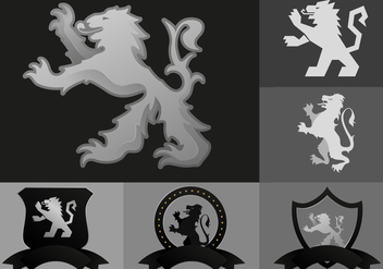 Lion Rampant Icons - vector gratuit #343449 