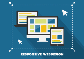 Free Flat Responsive Web Design Vector Background - vector gratuit #346039 
