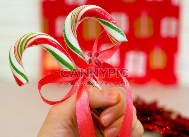 Two Christmas candies in hand - Free image #347809