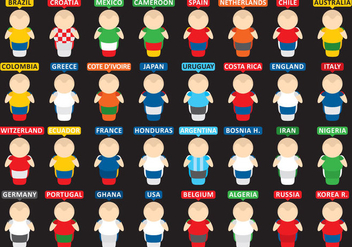 Cute Soccer Players - Free vector #348269