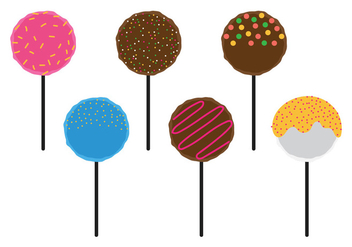 Cake Pops With Topping - Free vector #349099