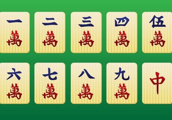 Mahjong Pieces 1st pack - Vector - бесплатный vector #349509
