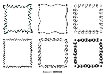 Hand Drawn Scribble Style Vector Frame Set - Kostenloses vector #350499