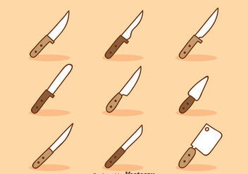 Cartoon Knife Sets Vector - vector #351969 gratis
