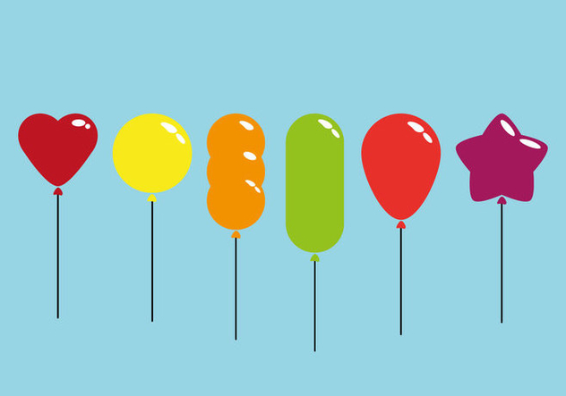 Colorful Balloon Vectors - vector gratuit #352409 