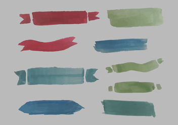 Free Watercolor Banner Vector Pack - Free vector #352429