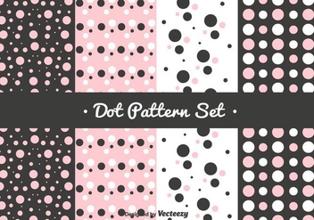Pink Dot Pattern Set - Free vector #352899