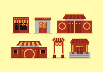 FREE CHINA TOWN VECTOR - vector gratuit #353459 