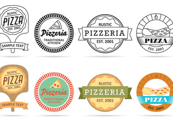 Pizza Logo Vectors - vector gratuit #353699 
