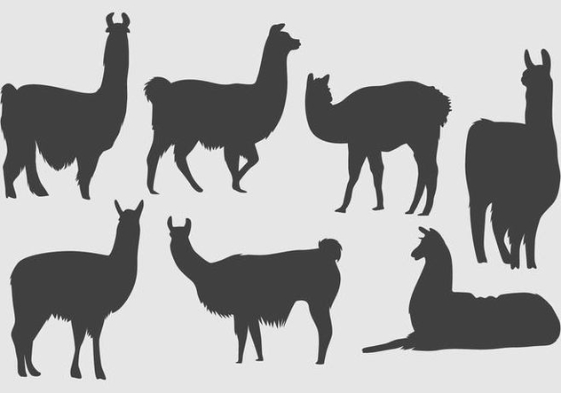 Llama Silhouette Vector - Free vector #353709