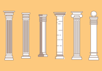Free Roman Pillar Vector Icons #3 - vector gratuit #353729 