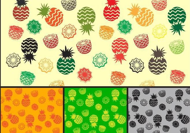 Pineapple Pattern - vector #353809 gratis