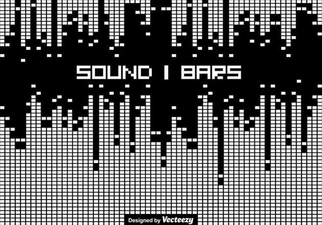 Sound Bars Pixel Vector Background - Kostenloses vector #356279