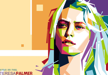 Teresa Palmer Portrait Vector - Kostenloses vector #356489
