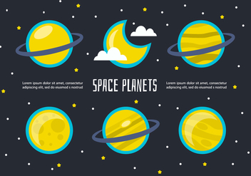 Free Space Planets Vector - Free vector #356619