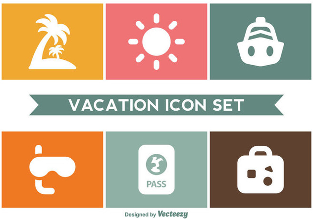 Vacation Icon Set - vector gratuit #357099 