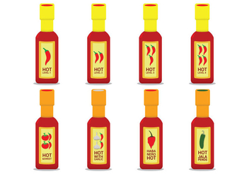 Hot Sauce Bottle Vector - vector gratuit #357149 