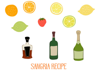 Sangria Ingredients Vector - vector #357329 gratis