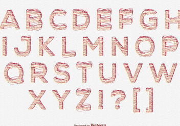 Scribble Style Alphabet Set - vector gratuit #357519 