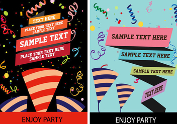 Party Poster Vector - vector #358579 gratis