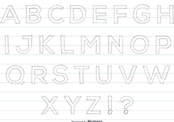 Hand Drawn Style Alphabet Set - vector gratuit #359519 