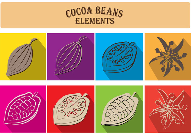 Cocoa Beans Elements - vector #359749 gratis