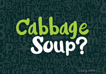 Cabbage Soup Vector Font - бесплатный vector #362599
