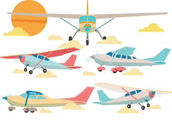Cessna Airplane Vector - Free vector #363599
