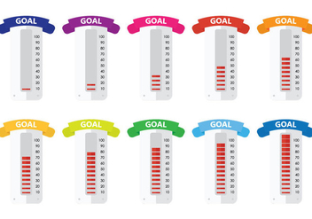 Goal Thermometer Set - Kostenloses vector #364079