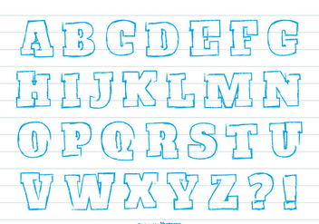 Cute Hand Drawn Style Alphabet Set - Free vector #364959