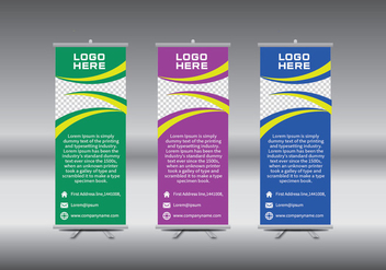 Roll Up Banner template vector illustration - Free vector #365029